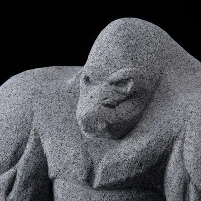 ふるさと納税 高松市 [庵治 石獅子] 狛大猩猩 1体(作:島本 健一郎)【庵治石産地の職人彫りおろしの一点物】 |  | 01