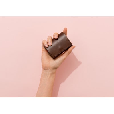 colmのコンパクト財布 キャメル「カードが見やすく取り出しやすい小さな財布」