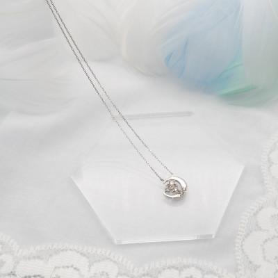 ふるさと納税 昭和町 PT900/PT850 0.10ct ダイヤモンド ペンダントネックレス HH-019741 |  | 02