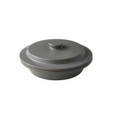 PETARI Shallow Pot 30cm Mud Stone