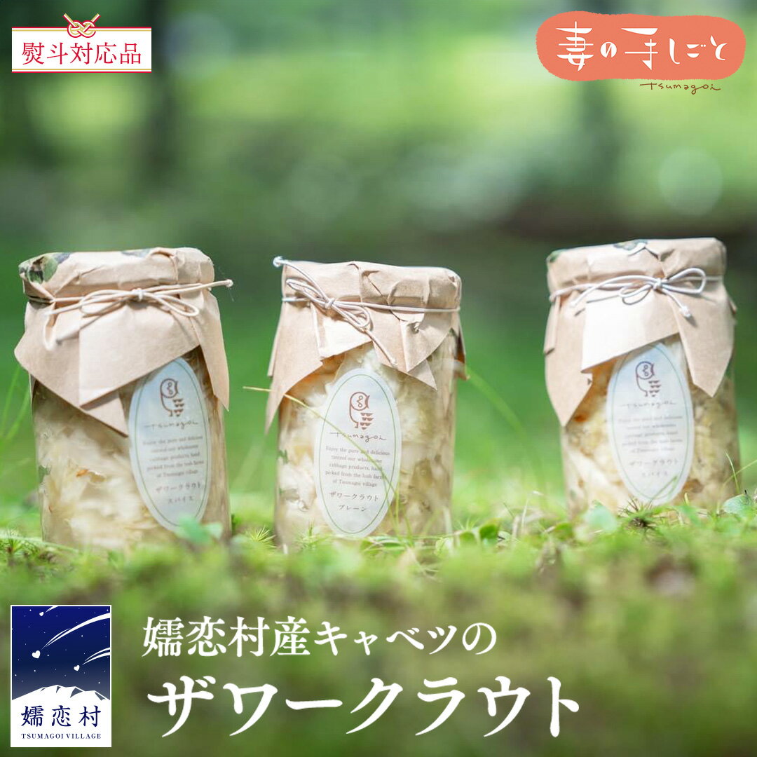 【ふるさと納税】 ≪ レビューキャンペーン ≫【 熨斗 対応品 】 ザワークラウト3本セット 妻の手しごと 熨斗 お歳暮 お中元 無地熨斗 妻の手しごと 国産 惣菜 弁当 お弁当 詰め合わせ 漬物 漬け物 発酵食品 腸活 ギフト 贈答