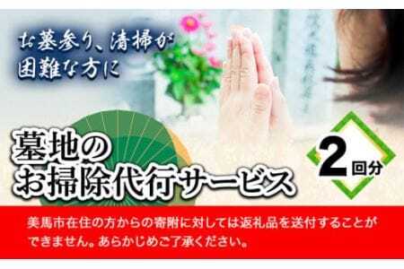 墓地のお掃除代行サービス 2回 