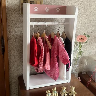ふるさと納税 海南市 肉球が可愛い、ペットハンガー　ラック　横幅33×奥行14×高さ55cm　(ホワイト×ピンク色) |  | 02
