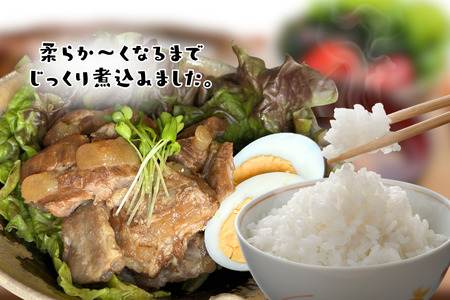 キクおばーの軟骨ソーキやわらか煮味付け　豚肉 軟骨 豚バラ 骨付き肉 惣菜 煮付け 煮物 おかず つまみ レンチン 時短 簡単 パーティー おもてなし 琉球 郷土料理	