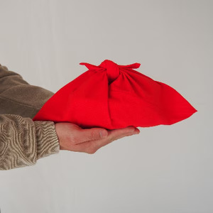 あづま袋 Sサイズ 1セット カラー レッド お弁当袋に。 ／ マイバッグ エコバッグ サブバック 洗濯可能 弁当 Maco エコバッグ 風呂敷 手ぬぐい 奈良県 田原本町