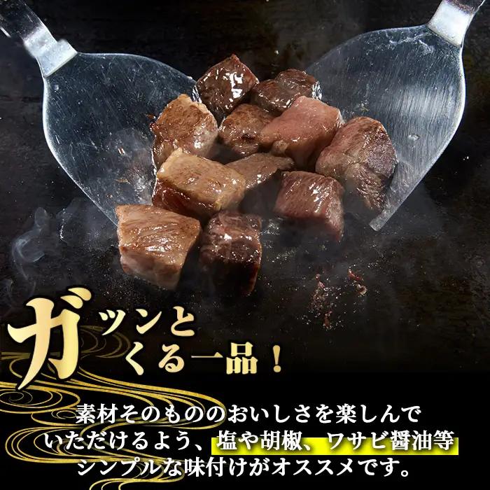 鹿児島県産 A5等級 黒毛和牛 ヒレ サイコロ ステーキ(計200g)【KNOT】 A626-v01