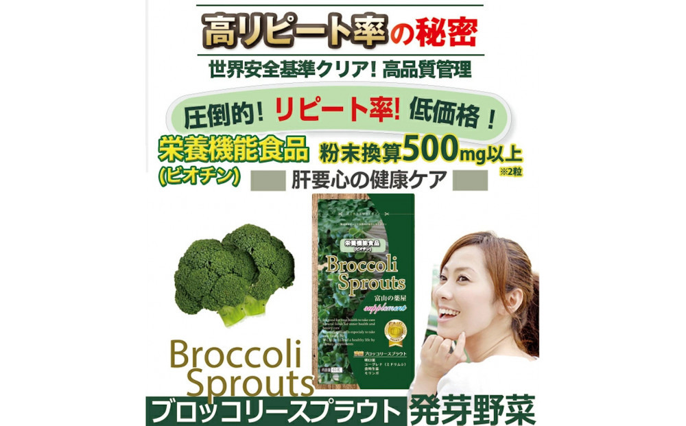 ブロッコリースプラウト サプリメント 約4ヶ月分 宝蔵メディカル