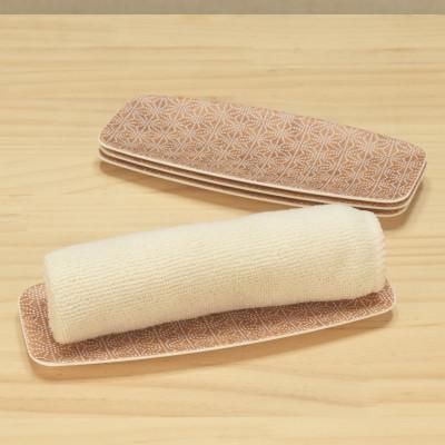 ふるさと納税 和歌山市 友禅和紙 おしぼり トレー 麻の葉 5枚セット 食洗機対応の和風おしぼりトレー |  | 01