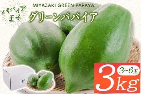 青パパイヤ 堪能 3kgセット 酵素の王様・健康万能野菜 パパイア王子厳選 宮崎県産【A335】
