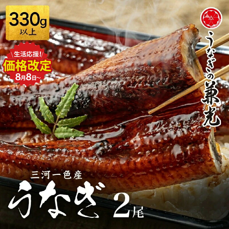 うなぎ 西尾 三河 一色産 ≪7月20日までの入金で、丑の日に間に合う！≫ うなぎ 蒲焼【大サイズ2尾 (計2尾 330g以上)】U023【冷凍便】うなぎの兼光 蒲焼き 惣菜 国産うなぎ ウナギ 鰻 愛知県産 西尾市産 西尾一色産 タレ付き たれセット かば焼き MB
