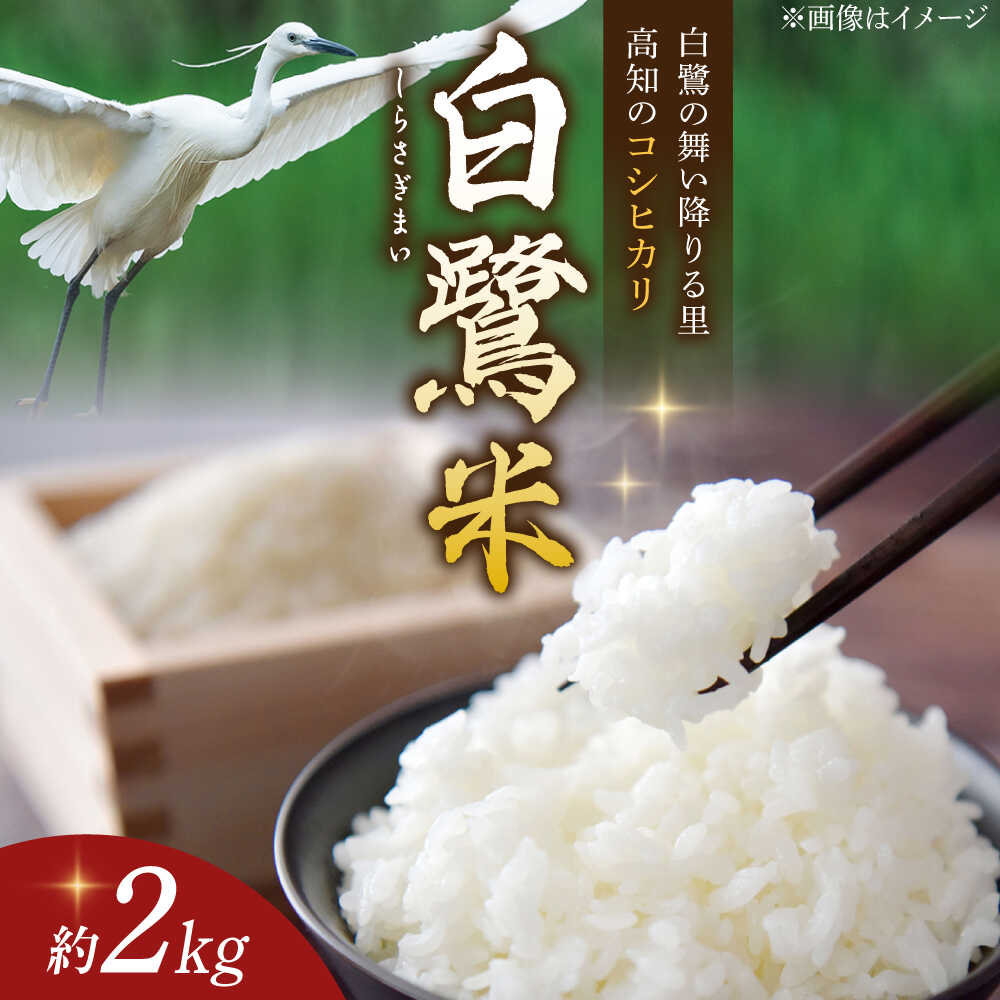 【ふるさと納税】農薬節減！ R7年度産 特別栽培米 白鷺米 コシヒカリ 約2kg ＜2025年9月中旬〜発送＞ / 高知 米 お米 精米 　【津ノ宮農園】[ATBV018]