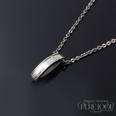 ふるさと納税 東大阪市 管理医療機器　純チタン永久磁気ネックレス　PURE　LOOP　OZ　クリスププラチナ　45cm