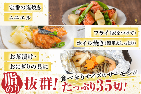 塩トラウトサーモン切身1切真空×35P A-09153