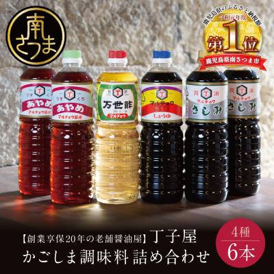 ふるさと納税 南さつま市 【創業享保20年の老舗醤油屋】丁子屋のかごしま醤油 詰め合わせ(4種) 6本セット