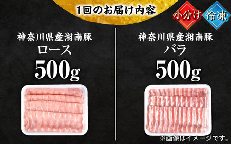 【全12回定期便】湘南豚 ロース(500g)・バラ(500g)しゃぶしゃぶセット【株式会社羽根】[AKAG059]