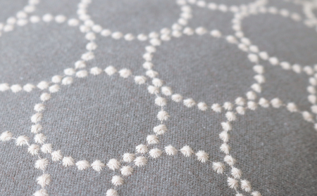 クッション おしゃれ タンバリン グレー(ピンクベージュ) 正方形 約 45 × 45cm ミナペルホネン dop tambourine 生地 刺繍 ソファ 家具 インテリア 秋山木工 秋山木工株式会