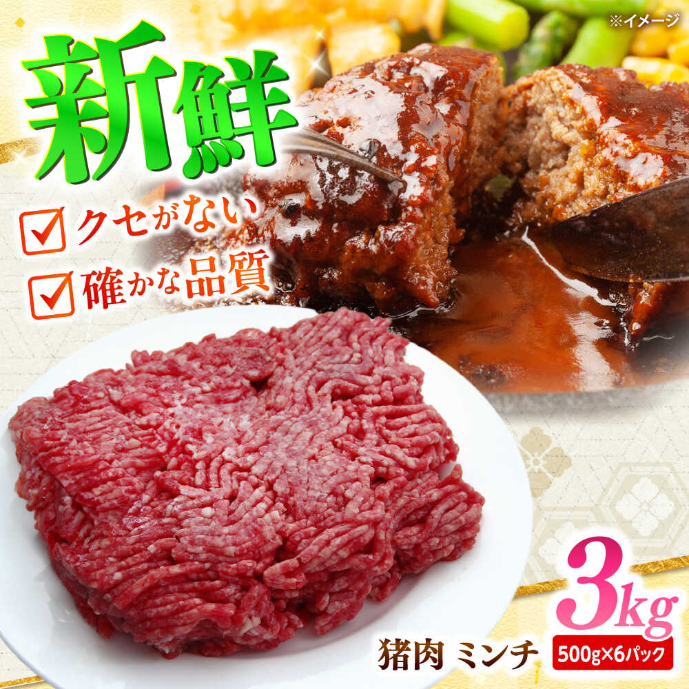 【ふるさと納税】猪肉 ミンチ 3kg 雲仙いのしし / ひき肉 肉 イノシシ ジビエ いのしし ハンバーグ / 南島原市 / 株式会社高田牧場[SDB014]