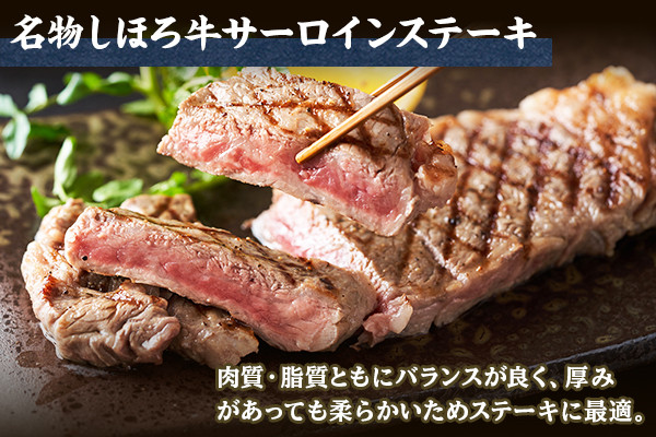 しほろ牛の魅力である赤身肉の旨味をステーキでお楽しみください。