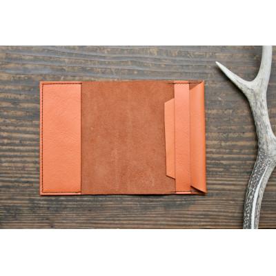 ふるさと納税 対馬市 【対馬のシカ革】ブックカバー(オレンジ) |  | 01