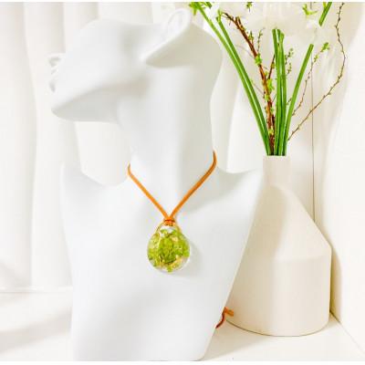 ふるさと納税 小山市 アジアンタムの葉ネックレス・グリーンカラー |  | 01