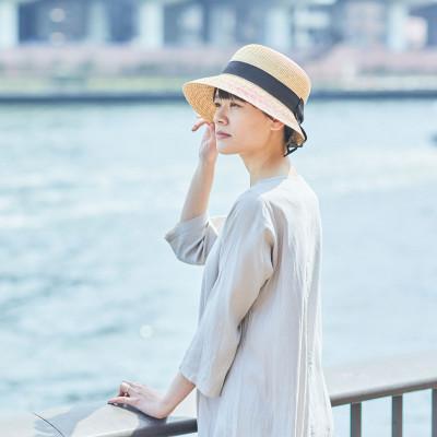 ふるさと納税 春日部市 春日部市伝統工芸品 田中帽子店　女性用麦わら帽子　アンヌ　頭囲59cm(UK-H008-NA-L) |  | 01