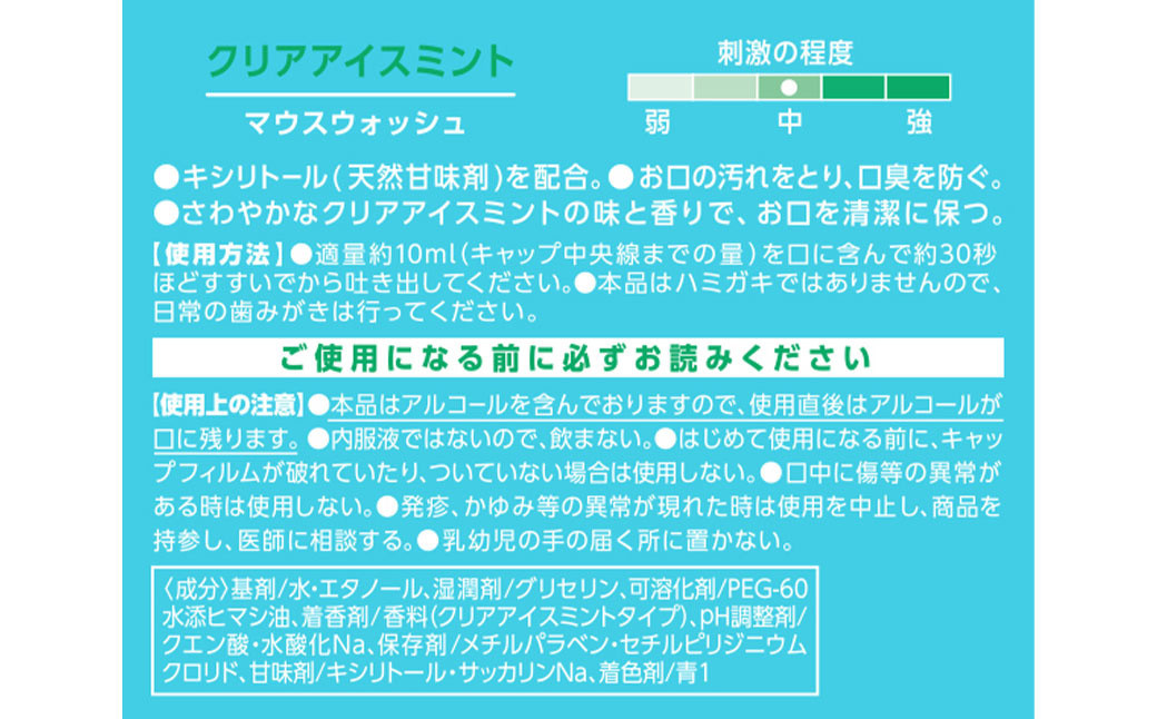 【2ヶ月毎3回定期便】  マウスウォッシュ メイクアニューハビット クリアアイスミント  975ml×5個 セット