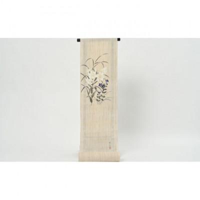 ふるさと納税 伊丹市 名古屋帯　麻　白いゆり柄　お仕立て上がり[54030299] |  | 02