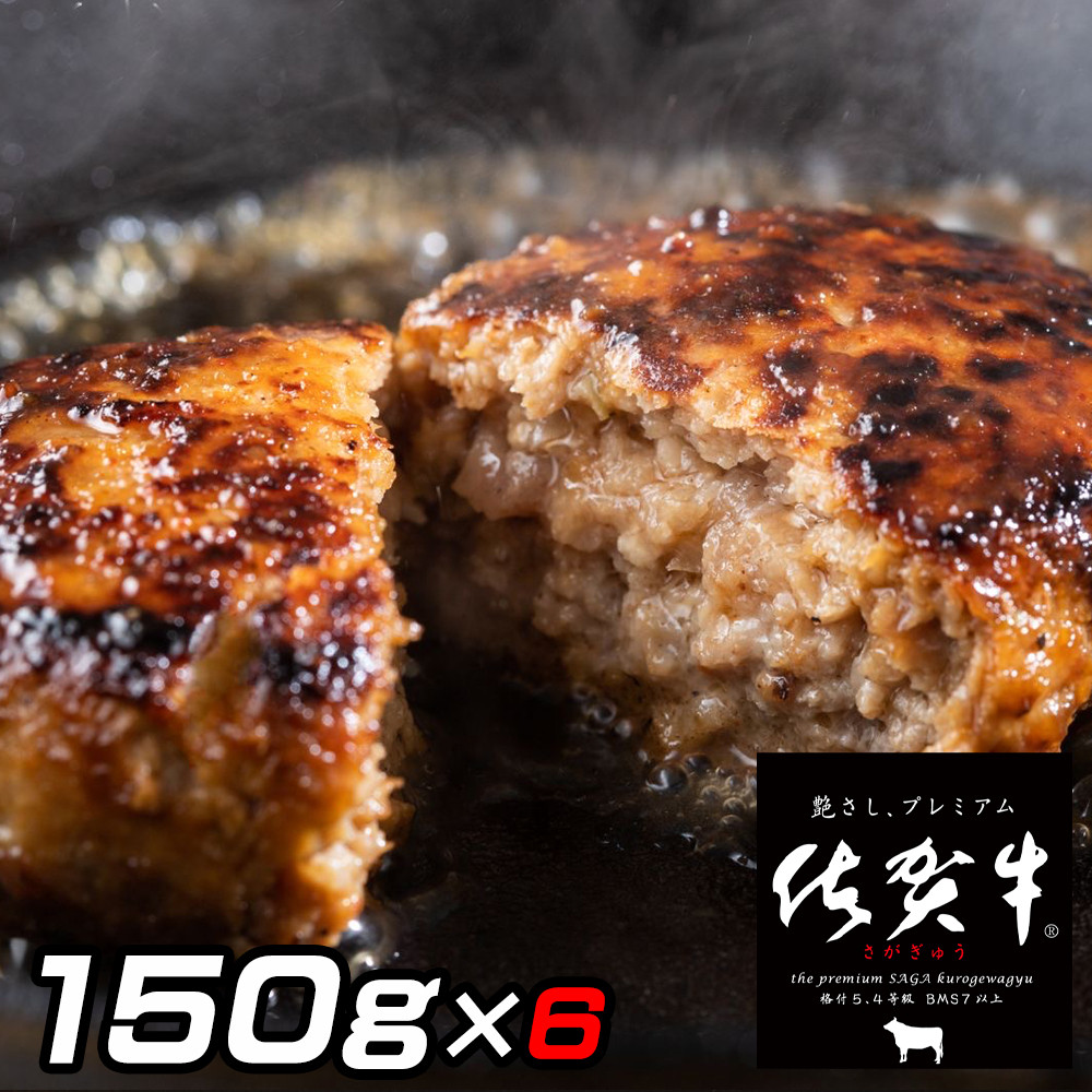 
佐賀牛入りがばいハンバーグ150ｇ×6個 J771
