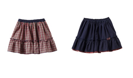 【ファミリア（familiar）】リバーシブルスカート（240383） カラー：XX・サイズ：130