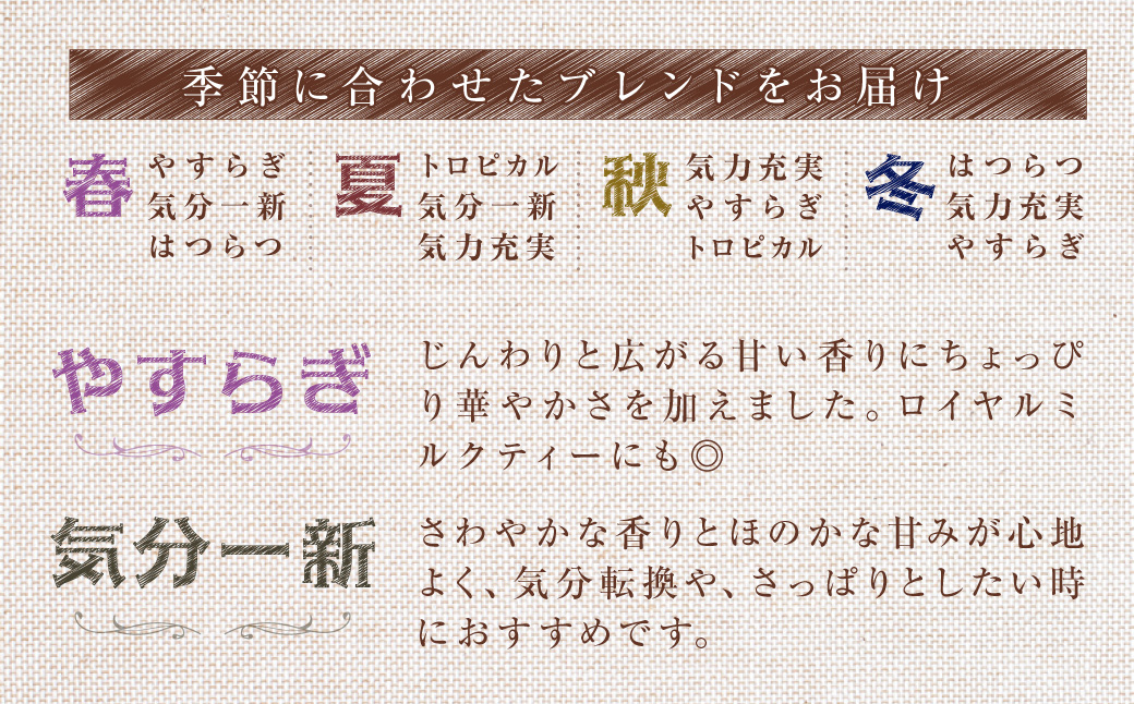 【四季便】Bandiaのハーブティー　季節のおすすめ3点 KBU010