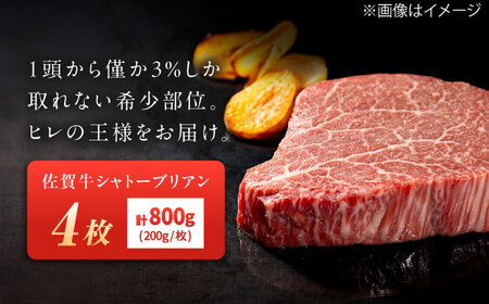 佐賀牛 シャトーブリアン 800g （200g×4枚） / 佐賀県 / 織田精肉店[41ADAB004]