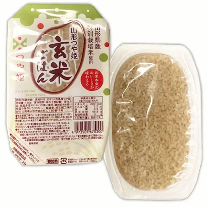 【城北麺工】特別栽培米 つや姫 玄米ごはん(パックライス) 24個入 FY25-871