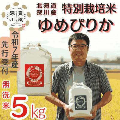 ふるさと納税 深川市 【特別栽培米】北海道深川産米ゆめぴりか(無洗米)5kg &lt;令和7年産先行受付&gt;