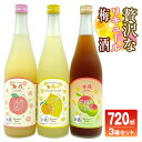 【ふるさと納税】佐藤焼酎製造場「贅沢な」リキュール・梅酒飲み比べ3本セット（720ml×3）A718　贈り物　誕生日　お祝い　贈答用　宮崎県延岡市　送料無料