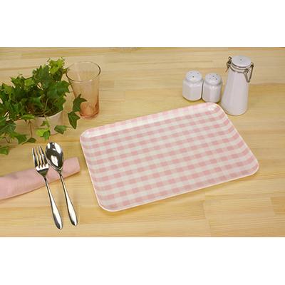 ふるさと納税 海南市 和歌山県海南市 SRトレーM 33cm ミルキーチェック ピンク 2枚組 レンジと食洗機対応のトレー |  | 01