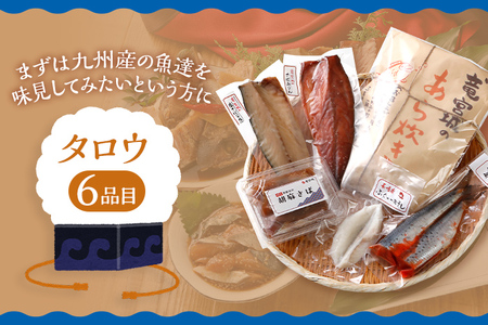 【ふるさと納税】 海鮮グルメ セット タロウ 6品目 魚介類 惣菜 加工品 おかず おつまみ 冷凍 詰め合わせ 簡単調理 魚 ふぐの一夜干し ごまさば イワシ明太 サバみりん 塩サバ あら炊き