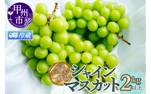 【クール配送】厳選契約農家の一級品 シャインマスカット 2kg以上 3～5房【2027年発送】（SFL）C-430CO