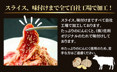 ばくだんにんにく 牛カルビ1kg（ 500g × 2P）6～7人前 タレ漬け 焼肉 牛肉 肉 にく ニク かるび ニンニク にんにく おつまみ  BBQ バーベキュー 宮城県 東松島市 オンラインワン