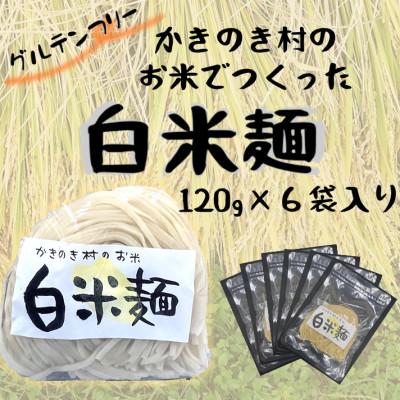 ふるさと納税 吉賀町 かきのき村のお米でつくった白米麺(6袋入り)
