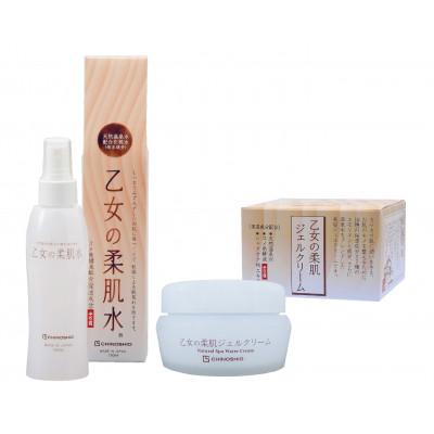 ふるさと納税 山鹿市 乙女の柔肌水、乙女の柔肌ジェルクリーム55gセット