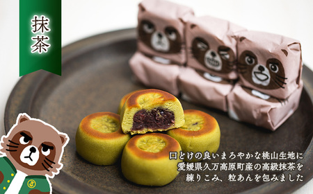 西条銘菓「たぬきまんじゅう」3種アソート18個入　つぶあん いちご 抹茶 和菓子
