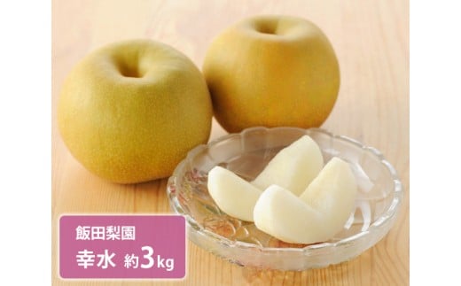 幸水 約3kg / 飯田梨園 / 梨 なし 朝獲り 果物