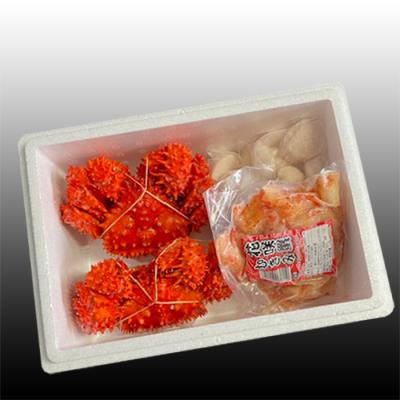 ふるさと納税 根室市 花咲かに2尾、花咲かにむき身300g、ほたて貝柱500g F-30002 |  | 01