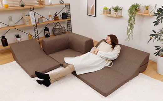 No.546 和楽コーナーソファ3点セット　A573ダリアンブラウン ／ 家具 インテリア おしゃれ 椅子 神奈川県