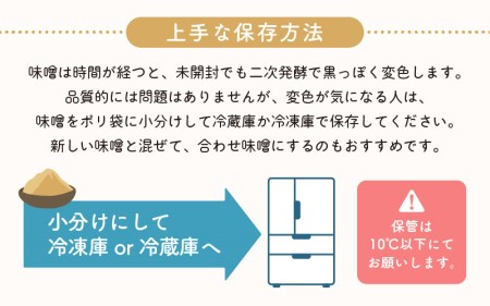 手づくり 味噌 3種セット こし・つぶ・玄米 約2kg（各700g）冷凍【無添加 手作り みそ お試し 人気 米麹 発酵 熟成】 [e18-a002]