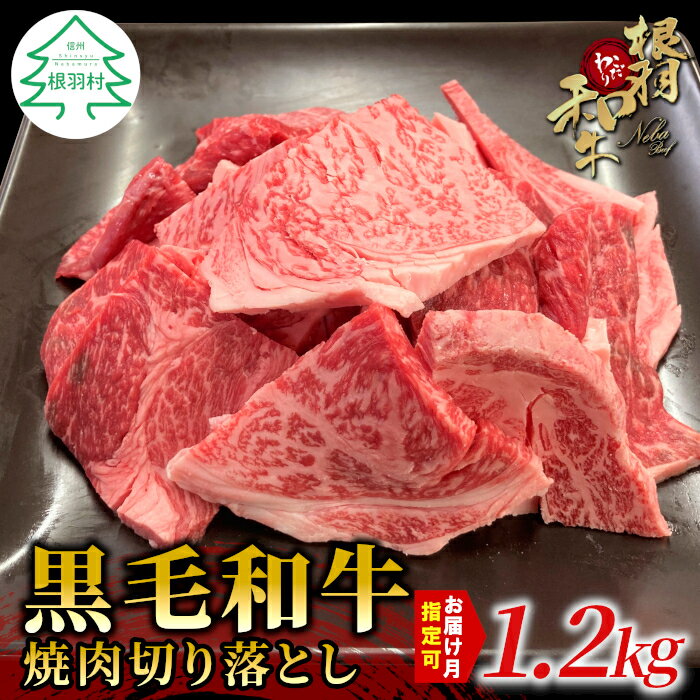 【ふるさと納税】 【お届け月が選べる】根羽こだわり和牛 焼肉切り落とし 1.2kg ( 600g×2 ) ★4.91 高評価 人気 カルビ リブロース カタロース モモ カタ バラ 焼肉用 不揃い 定番 切り落とし オンライン申請 20000円 20,000円 二万円