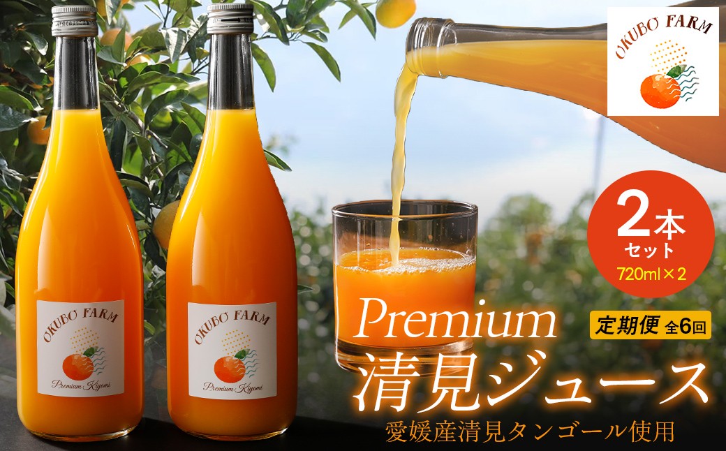 
                  【定期便】Premium清見ジュース（2本セット）全6回※北海道・沖縄・離島への配送不可【 ふるさと納税 人気 おすすめ ランキング 柑橘 みかん ミカン フルーツ ジュース みかんジュース ミカンジュース オレンジジュース 清見 果物 OKUBO FARM 愛媛県 伊方町 送料無料 】IKTAT008
                