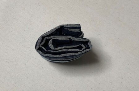 会津木綿 携帯用折り畳みマイバッグ（古代縞） ファッション かばん トートバッグ 手提げ カバン 織物 伝統工芸品 