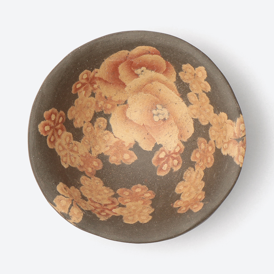 ＜伊藤赤水＞五代赤水　無名異練上花紋酒ワン（限定1点）