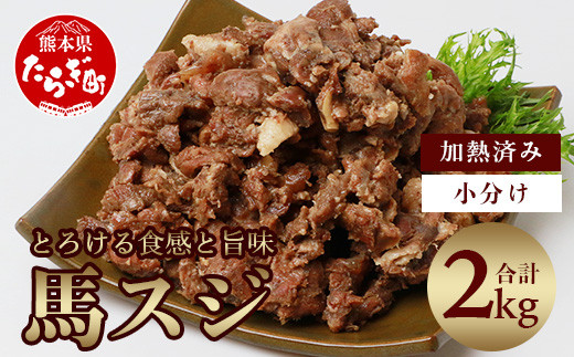 
馬スジ 2kg ボイル済 馬肉 【 馬 スジ すじ 馬肉 ボイル 馬刺し すじ肉 馬すじ 加熱済 真空パック 真空 小分け 熊本県 熊本 多良木町 多良木 】 031-0097

